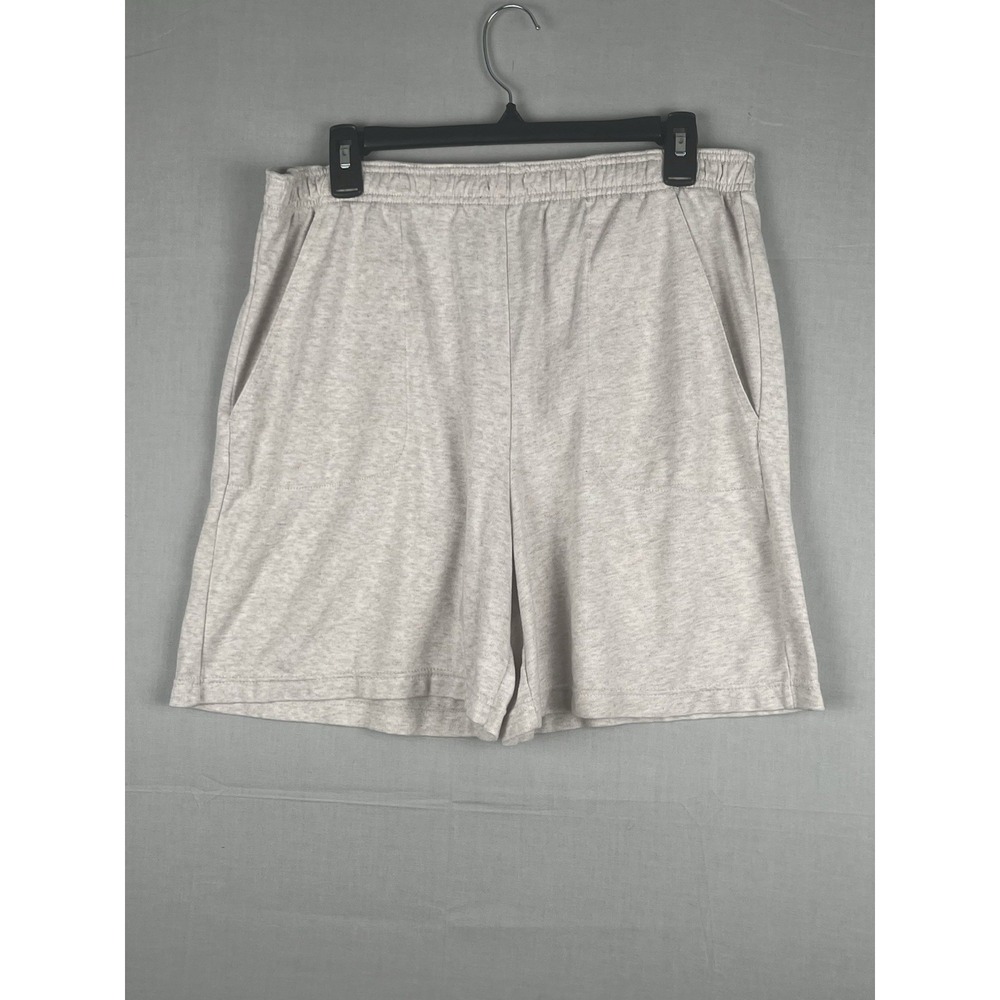Soffe Cotton Athletic Shorts Mens XL Gray Elastic Waist Pockets Casual